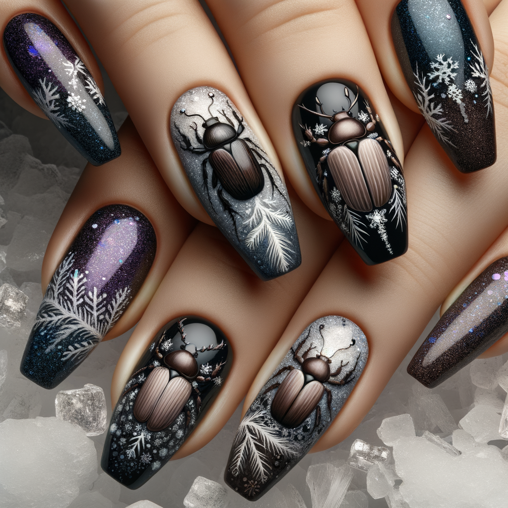 Beetles Winter Gel Nail Polish Nail Design